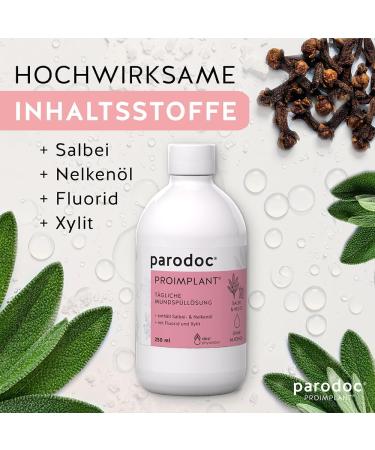  doc phytolabor Parodoc ProIMPLANT Daily Oral Rinse Solution - Gum Care - Sage Oil - Clove Oil - With Fluoride - Xylit - Alcohol Free - Buy Online on GoSupps.com
