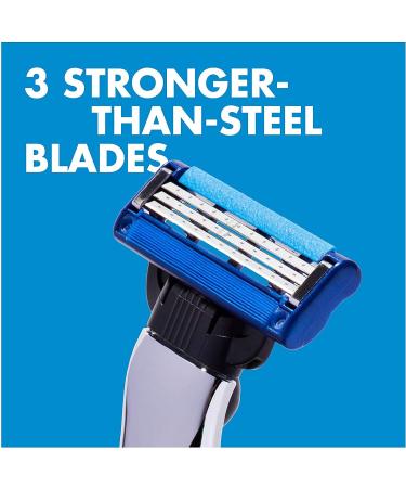 Gillette Mach3 Turbo Men's Razor + 9 Refill Blades | Lubricated Strips Included - New - Buy Online on GoSupps.com