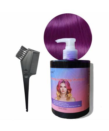 Purple Color Depositing Conditioner (Jumbo Size 17.5FLZz) YIZHONG Hair Gloss Semi-Permanent Hair Color Hair Dye Shampoo 3 in 1 for Women and Men 100% Vegan & Sulfate/Paraben No Ammonia No