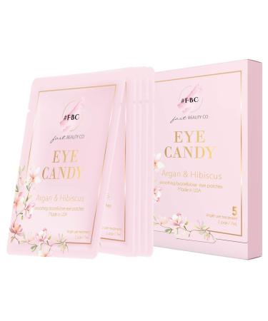 Fast Beauty Co. Eye Candy! 5 Pairs Smoothing Biocellulose Eye Patches With Argan & Hibiscus