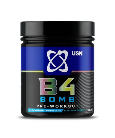 USN Pre Workout B4 Bomb Blue Raspberry 180g: Explosive Pre Workout Energy Drink Powder with Caffeine Beta-alanine l-Citrulline (12 servings) Blue Raspberry 12 Servings (Pack of 1) - Buy Online on GoSupps.com