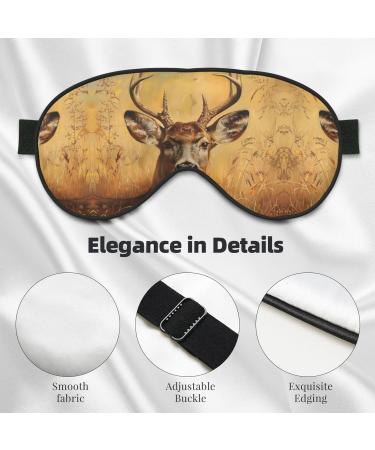 SSIMOO Wild Deer Soft Sleep Eye Mask - Breathable Eye Patch for Women | Perfect for Travel & Relaxation - Black - Buy Online on GoSupps.com