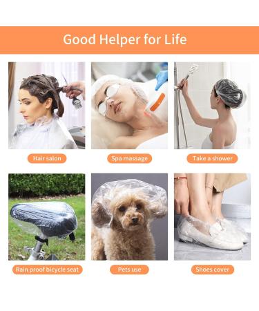 G2plus 50 Disposable Shower Hoods - Individually Wrapped Plastic Caps for Salon Spa Travel & Hotel Use - 44cm Hair Protection - Buy Online on GoSupps.com