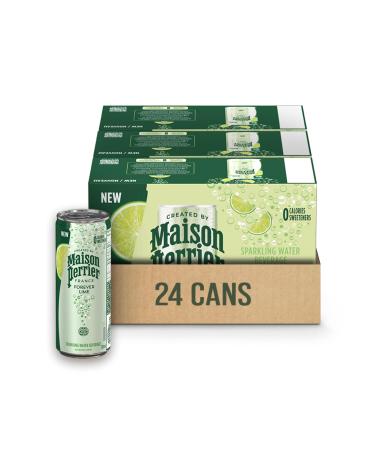 Maison Perrier Forever Lime Sparkling Water Beverage Natural Lime Flavour No Calories No Sweeteners No Sodium Sourced & Bottled In France 24 Cans