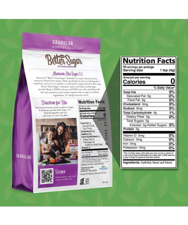 SweetLeaf Better Than Sugar! Stevia Blend for Baking Granular Sweetener  12.7 Oz 12.7 Ounce (Pack of 1) for Baking - Buy Online on GoSupps.com