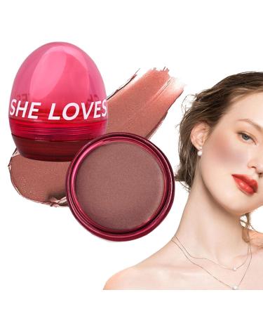Face Cream Blusher Monochrome Lightweight Blusher for Women - No Smudging Easily Blush Palette for Dating Home Working Shopping Gathering Traveling Skoulazeo 03# Dry Rose
