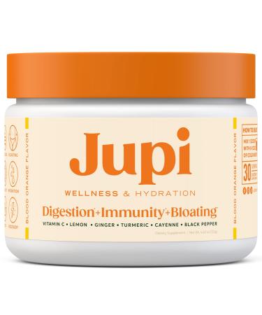 Jupi Hydration & Wellness Powder Turmeric & Ginger shots Vitamin C Supplement for Energy Immune Support & Digestive Health Vegan Gluten-Free Drink Mix for Men & Women Citrus Flavor 30 servings