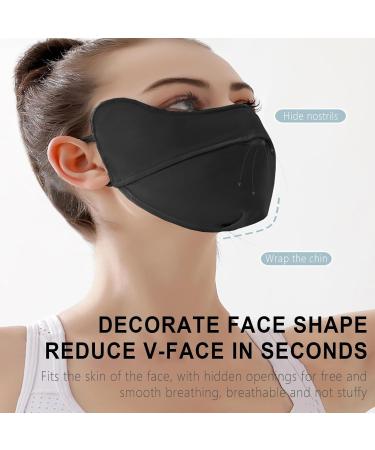 itrimaka UV Protection Masque Breathable UV Protection Ice Silk Sun Masque - Reusable Sun Shield Face for Women Sunscreen Masque for Fishing Hiking Cycling black - Buy Online on GoSupps.com