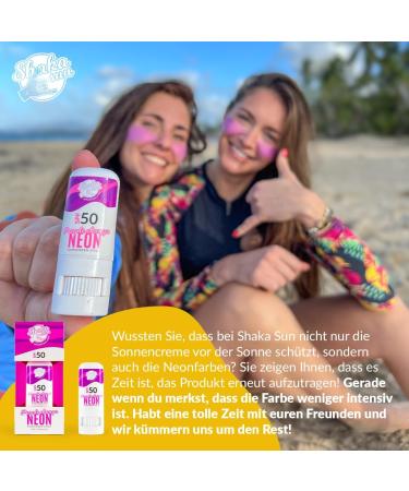 Mineral Sun Protection Pen SPF 50+ Natural Zinc Oxide Sun Cream Neon Purple + Pink + Green for Children and Adults (Neon Purple) - Buy Online on GoSupps.com