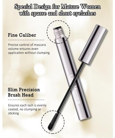Black Mascara for Older Women 60 Plus Volumizing Mascara Volume and Length for Mature Women with Thinning Lashes Hypoallergenic Prime Mascara Long-Lasting Waterproof Makeup for Sensitive Eyes-01 01 Black - Buy Online on GoSupps.com
