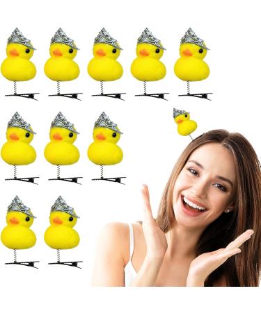 Fun Duck Hair Pins | Plush Yellow Duck Hairpin - Hairpin Cartoon Hair Accessories Yellow Duckling Hair Clip for Kids Women - Buy Online on GoSupps.com
