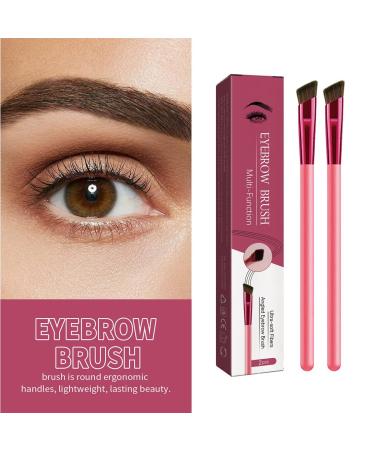 4D Hair Stroke Brow Stamp Brush - Dark Brown | Multifunctional Ultra-Thin Angled Brush for Brow Powders, Creams, Gels, and Waxes - Buy Online on GoSupps.com