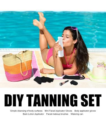 6 Pcs Self Tanning Mitt Applicator Kit | Fake Tan Remover & Refillable Mist Spray Bottle | Exfoliating Glove for Self Tanner | Face & Back Lotion Applicator - Buy Online on GoSupps.com