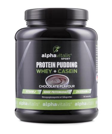 High protein pudding cream 500g - chocolate - creamy high protein pudding powder with whey + casein - pudding powder high protein - protein pudding sugar arm & fat -free - made in germany chocolate