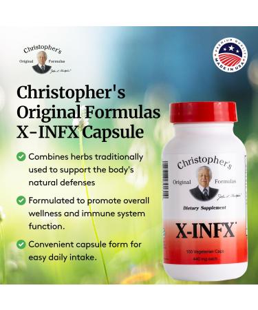 Christopher's Original Formulas X-INFX Formula Natural Immune Support 2 Pack 100 Caps Each - Buy Online on GoSupps.com