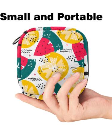 Women's Napkin Storage Bag - Portable Menstrual Cup & Bandages - Stylish Fruit Summer Pattern - Buy Online on GoSupps.com