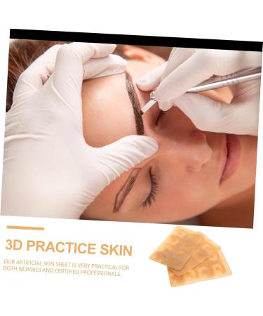 LALAFINA 3pcs Silicone Practice Skin Silicone Makeup Skin Face Skin Makeup Brow Skin Thicken Cosmetic 3d - Buy Online on GoSupps.com