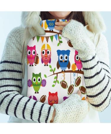 Cute 2L Owl Sports Heat Bottle with Fluffy Cover - Cozy Pain Relief for Back Neck & Shoulders - Buy Online on GoSupps.com