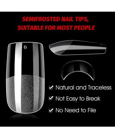 500 PCS Nail Tips Set - Full Cover Clear Acrylic Fingernails for Gel & DIY Nail Art | 12 Sizes Medium Square for Nail Studios - Buy Online on GoSupps.com