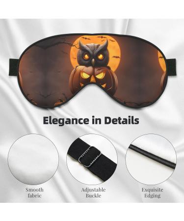 Ultra-Soft Owl Pumpkin Eye Mask for Happy Halloween | Light-Blocking Sleep Mask for Optimal Comfort - Buy Online on GoSupps.com