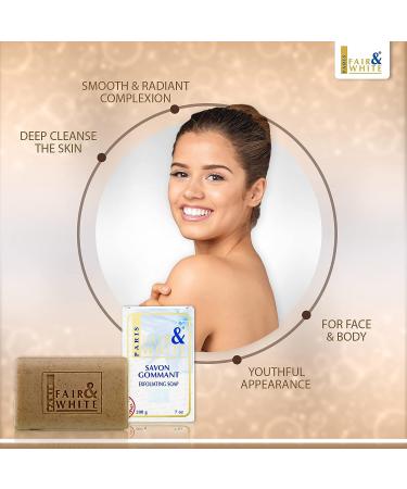 FAIR & WHITE Original Exfoliating Soap 200g - Skin Brightening Cleansing Bar for Dark Spots on Face, Body & Joints - Buy Online on GoSupps.com