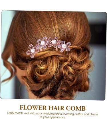 DOITOOL Flower Hair Comb ball head bride hair accessories large bride hair clip comb pearl ponytail Diamond hair clips flower hair accessories spring hair accessories Wedding Hair Comb - Buy Online on GoSupps.com