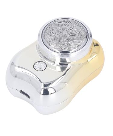 Electric Beard Clipper Highly Effective Fast Charging Portable Waterproof Mini Electric Beard Trimmer for Home Travel (Gradient Gold)