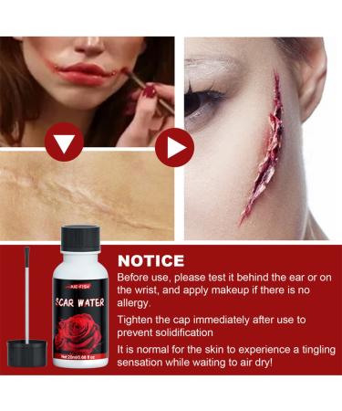 Lurrose 5-Pack Special Effects Makeup Kit - Fake Blood, Scar Wax, Vampire Makeup - Assorted Colors - 11.6X3.4cmx5pcs - Buy Online on GoSupps.com