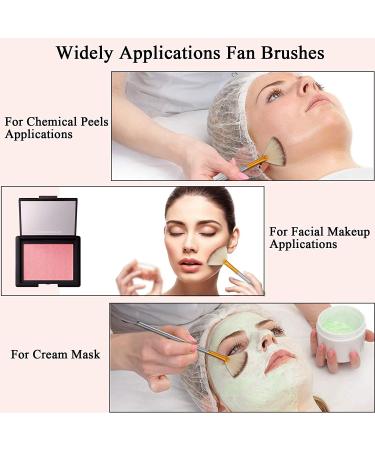 Fan Mask Brushes | Pack of 2 Acid Applicators for Glycolic Peel/Masques - Buy Online on GoSupps.com