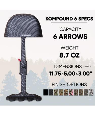 Kwikee Kwiver Kompound 6 Arrow Bow Quiver for Archery and Hunting - Lightweight & Quiet Shooting Black - Buy Online on GoSupps.com