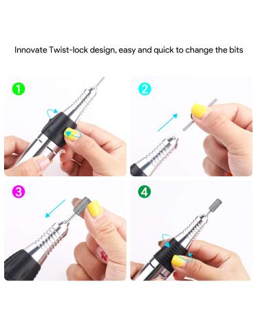 JSDA JD 400 Premium Nail Miller - Professional Electric Nail Cutter for Gel Nails 30 000 RPM Includes 6 Bits | Perfect for Home & Studio Use - Buy Online on GoSupps.com