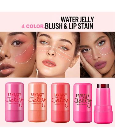 Milk Jelly Blush Milk Makeup Jelly Tint Milk Cooling Water Jelly Tint Milk Blush Stick Jelly Lip Tint Lip And Cheek Stain Sheer Natural Long-Lasting Multi Use Makeup Blush Stick (Coral(2) 0.98 2.16 inch) Coral(2) 1 count (Pack of 1) - Buy Online on GoSupps.com
