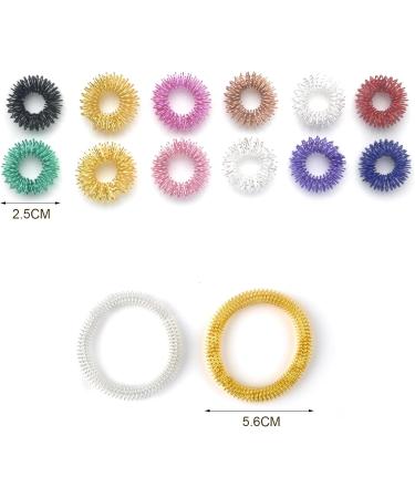 14-Piece Acupressure Ring Set | 12 Finger Massage Rings & 2 Wrist Massage Rings for Sensory Relief & Skill Development - Buy Online on GoSupps.com