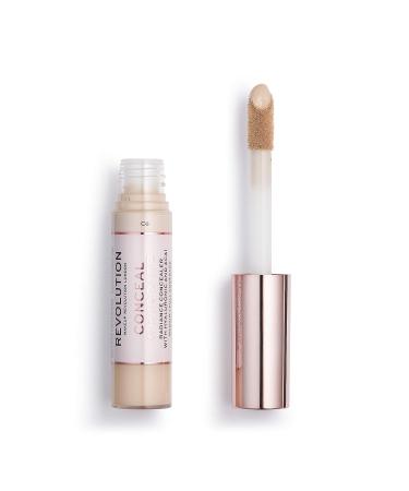 Makeup Revolution Conceal and Hydrate Concealer C0.1 - Full Coverage & Matte Finish - Vegan & Cruelty-Free - 0.7 Fl Oz - Buy Online on GoSupps.com