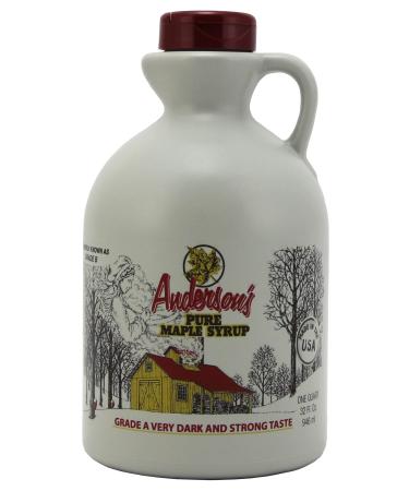 Anderson's Maple Syrup, Inc. Very Dark in 32 oz. plastic Jug brown 32 Fl Oz (Pack of 1)