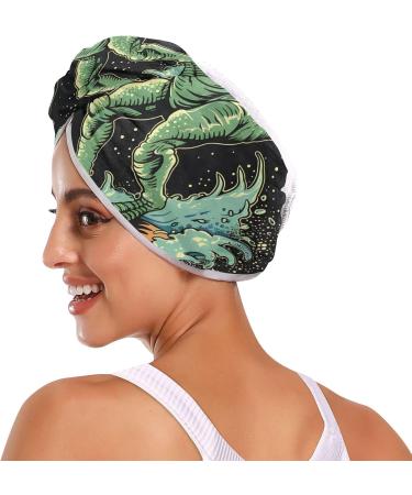 Funny Cool Dude in Space Hair Towel 2 Pack - Super Absorbent Quick Dry Hair Turbans for Women & Girls - Buy Online on GoSupps.com
