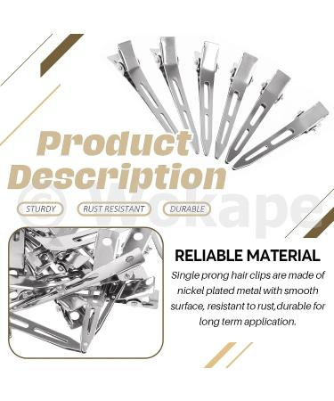 Wokape 100Pcs 1.4 Inch Metal Duck Billed Hair Clips for Women Styling, Silver Alligator Clips for Hair - Pack of 100 - Buy Online on GoSupps.com