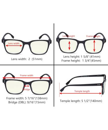 Eyekepper 5-Pack Large Blue Light Filter Glasses for Women - Stylish Computer & Reading Glasses +2.75 - Blue Light Blocking Protection - Buy Online on GoSupps.com