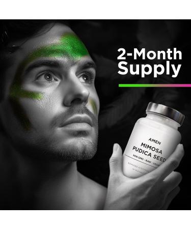 Organic Mimosa Pudica Seed Capsules - 2 Month Supply - Vegan Supplement - Non-GMO - 120 Capsules - Buy Online on GoSupps.com