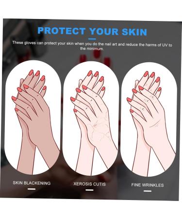 MERRYHAPY 1 Pair Nail Gloves UV Shield Gloves Manicure Gloves Fingerless Gloves Manicure Tools Gloves Fingerless Mitts Sunscreen Gloves Nail Art Tools Anti-uv Gloves 20X8X0.4CM - Buy Online on GoSupps.com