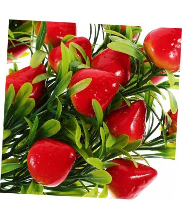 DIKACA DIY Strawberry Decor Fake Strawberries 4pcs Simulation Strawberry Bouquet Pvc Green Plants Office Artificial Artificial Strawberry Stem Bouquet Artificial Fruits - Buy Online on GoSupps.com