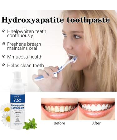 Hydroxyapatite Toothpastes for Enamel Protection and Tooth Strengthening 2 PCS Fluoride-Free Hydroxyapatite Toothpaste Sensitivity Relief Gentle Mint Fresh Breath Daily Use 2.02 Fl.OZ - Buy Online on GoSupps.com