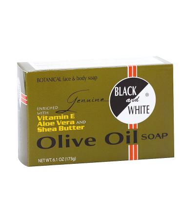 Black and White Olive Oil Soap 6.1 oz