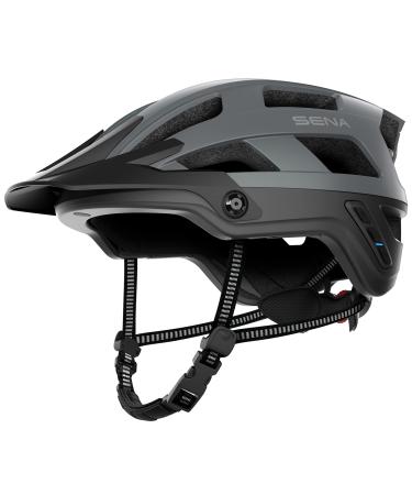 Sena M1/ M1 EVO Smart Bluetooth Communications Mountain Bike Helmet Matte Gray Large M1 EVO (2022) Helmet