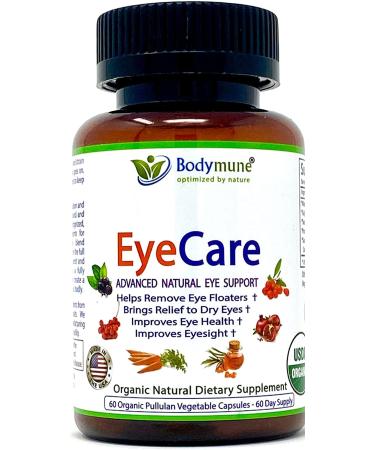 Bodymune EyeCare Organic Eye Supplement | 60-Day Supply | for Eye Floaters, Dry Eyes & Vision Health | Vegan, Gluten-Free & Non-GMO | Made in USA - Buy Online on GoSupps.com