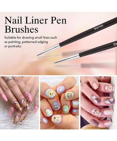 Nail Art Brushes Dual-Head Pen Painting Set for DIY Gel Manicure - Black - Buy Online on GoSupps.com