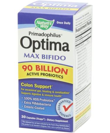 Natureâ€™s Way Fortify Optima 50+ Probiotic - 90 Billion CFU, 15 Strains, Prebiotic, 30 Capsules - Buy Online on GoSupps.com