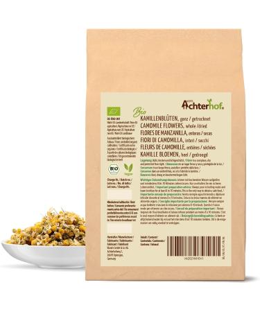 Blanks Co KG Chamomile flowers organic 500g whole and dried in organic quality chamomile tea from whole flowers 100 natural slightly bitter and delicate in taste vom Achterhof 500 g pack of 1 - Buy Online on GoSupps.com
