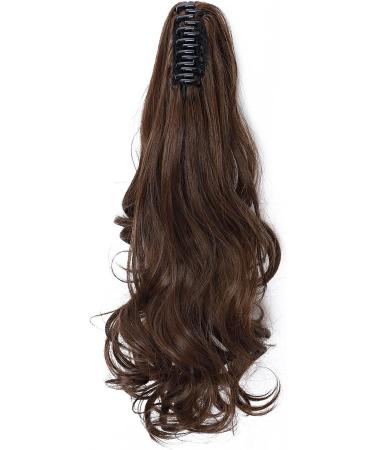 S-noilite Clip in Ponytail Extension - Curly Wavy Synthetic Hairpiece for Women 18 - Black mix Light Auburn - Buy Online on GoSupps.com