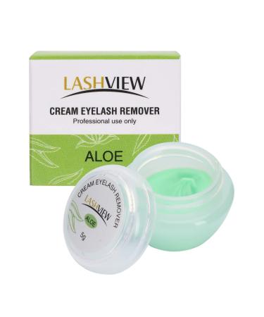 LASHVIEW Eyelash Extension Remover Cream, Light Aloe Flavor Cream,Eyelash Adhesive Remover, Low Irritation Cream for Sensitive Skin,5g
